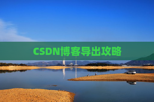 CSDN博客导出攻略